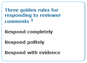 Responding to peer reviewers